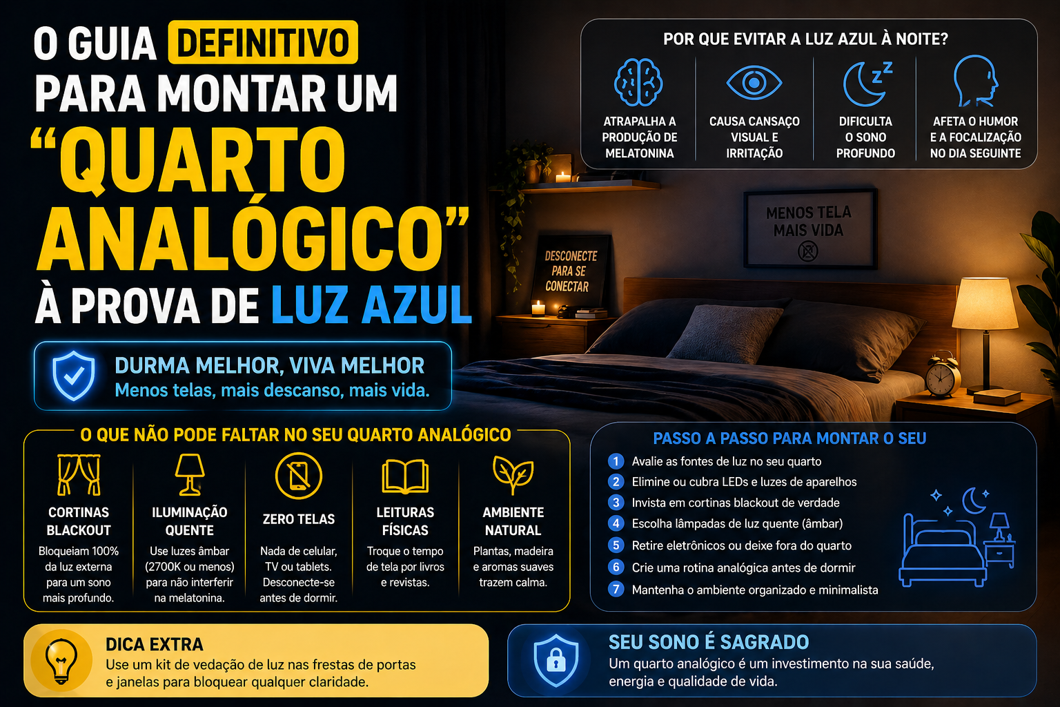 O guia definitivo para montar um “quarto analógico” à prova de luz azul