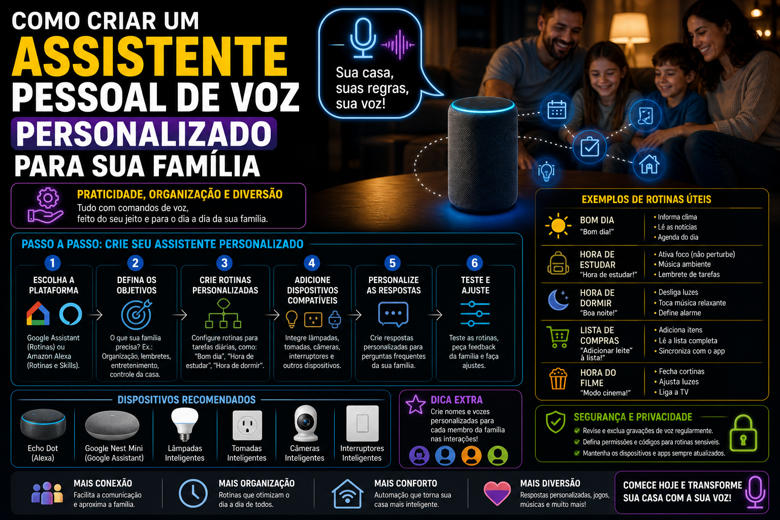Como criar um assistente pessoal de voz personalizado para sua família